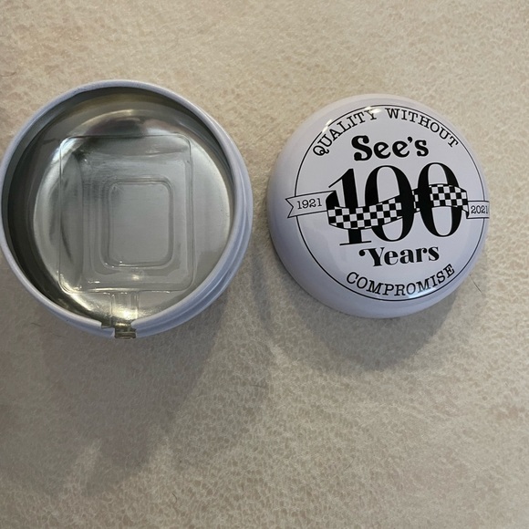 See's Candies 100th Anniversary Limited Ed. Lollipop Tin Empty Case 1st Shop new - Picture 5 of 6